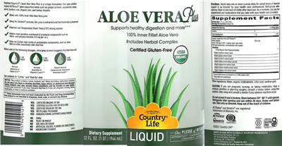 Country Life Realfood Organics Aloe Vera Plus product packaging