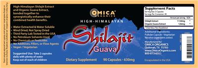 Omica Organics High-Himalayan Shilajit Guava 630 mg product packaging