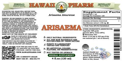 Hawaii Pharm Arisaema Non-Alcohol source label used in the packaging illustration