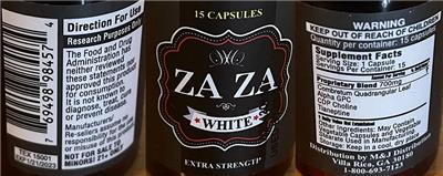 Zaza Zaza White source label used in the packaging illustration