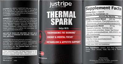 Just Ripe Nutrition Thermal Spark product packaging