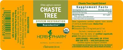Herb Pharm Chaste Tree source label used in the packaging illustration