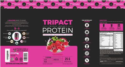 Nutrology TriPact Protein Superberry source label used in the packaging illustration