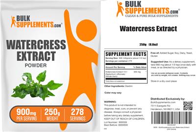 BulkSupplements.com Watercress Extract Powder 900 mg product packaging