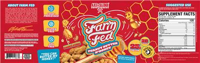 Axe & Sledge Supplements Farm Fed Peanut Butter N' Honey source label used in the packaging illustration