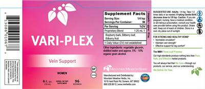 Mountain Meadow Herbs Vari-Plex product packaging