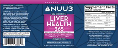 NUU3 Liver Health 365 source label used in the packaging illustration
