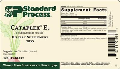 SP Standard Process Cataplex E2 source label used in the packaging illustration