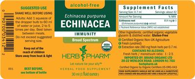 Herb Pharm Echinacea Alcohol-Free source label used in the packaging illustration