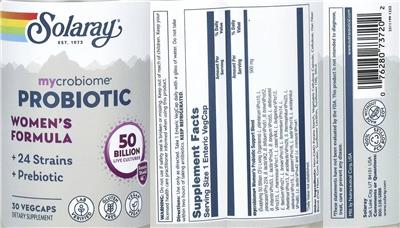 Solaray Mycrobiome Probiotic Women's Formula product packaging