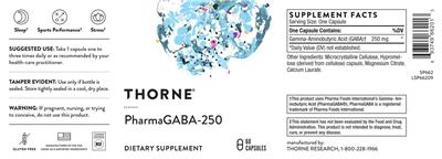 Thorne PharmaGABA-250 product packaging