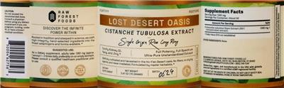 Raw Forest Foods Lost Desert Oasis Cistanche Tubulosa Extract Powder product packaging