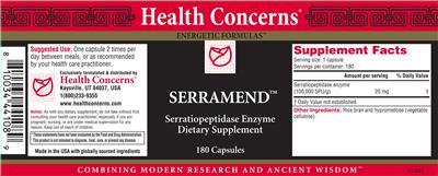 Health Concerns Serramend source label used in the packaging illustration