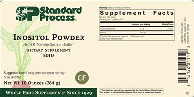 SP Standard Process Inositol Powder source label used in the packaging illustration