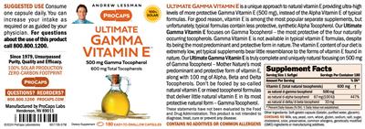 ProCaps Ultimate Gamma Vitamin E product packaging