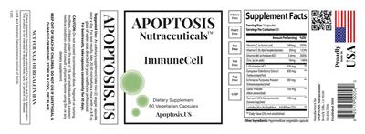 APOPTOSIS Nutraceuticals ImmuneCell source label used in the packaging illustration