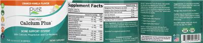 Pure Essence Ionic-Fizz Calcium Plus Orange-Vanilla Flavor product packaging