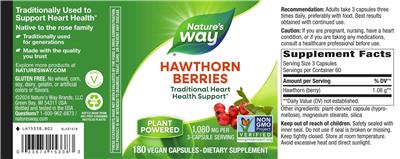Nature's Way Hawthorn Berries 1080 mg product packaging
