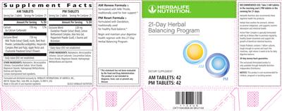 Herbalife Nutrition AM Renew Formula source label used in the packaging illustration