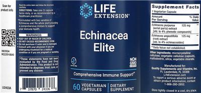 Life Extension Echinacea Elite product packaging
