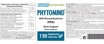 Super-Nutrition Phytomind source label used in the packaging illustration