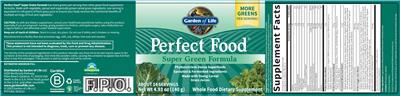 Garden of Life Perfect Food Super Green Formula product packaging
