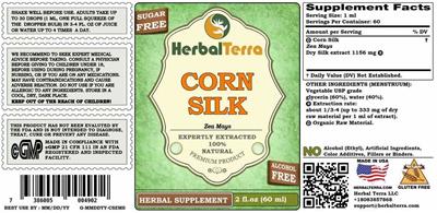 Herbal Terra Corn Silk Sugar Free Alcohol Free product packaging