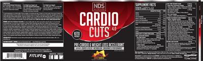 NDS Nutrition Cardio Cuts 4.0 Miami Sunrise source label used in the packaging illustration