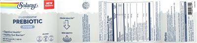 Solaray Mycrobiome Prebiotic Powder Unflavored product packaging