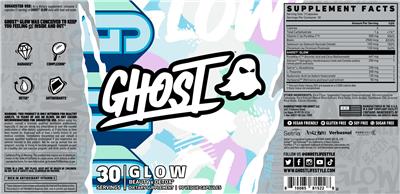 GHOST Glow source label used in the packaging illustration