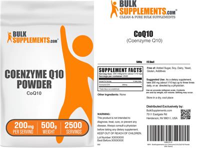 BulkSupplements.com Coenzyme Q10 Powder 200 mg product packaging