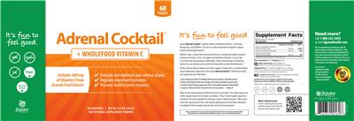 Jigsaw Health Adrenal Cocktail + Wholefood Vitamin C source label used in the packaging illustration
