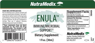 NutraMedix Enula source label used in the packaging illustration