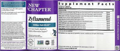 New Chapter Zyflamend source label used in the packaging illustration