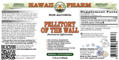 Hawaii Pharm Pellitory of the Wall Non-Alcohol product packaging