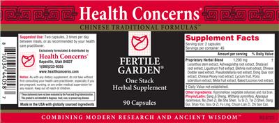 Health Concerns Fertile Garden source label used in the packaging illustration