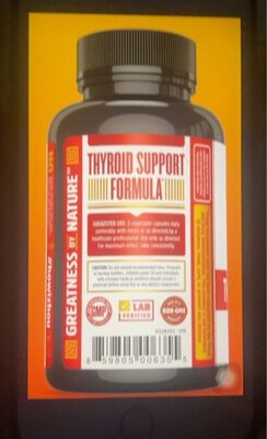 ZHOU Thyroid Support with Iodine source label used in the packaging illustration