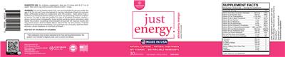 Centurion Health Just Energy Strawberry Mango source label used in the packaging illustration