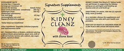 Signature Supplements Kidney Cleanz product packaging
