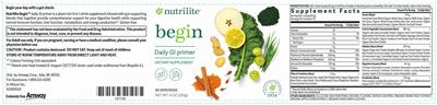 Nutrilite Begin Daily GI Primer source label used in the packaging illustration