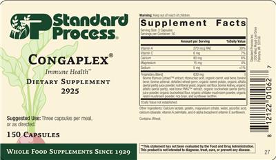 SP Standard Process Congaplex source label used in the packaging illustration