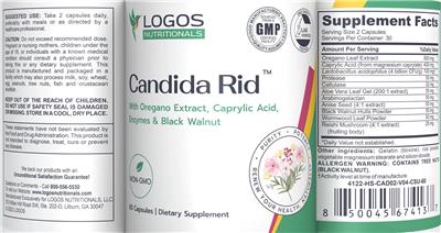 Logos Nutritionals Candida Rid product packaging