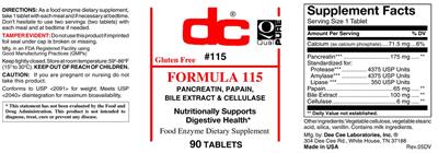 DC Formula 115 source label used in the packaging illustration