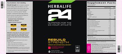 Herbalife 24 Rebuild Strength Strawberry Shortcake source label used in the packaging illustration
