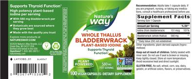 Nature's Way Bladderwrack Whole Thallus 580 mg product packaging