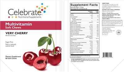 Celebrate Multivitamin Soft Chews Very Cherry source label used in the packaging illustration