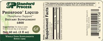 SP Standard Process Phosfood Liquid source label used in the packaging illustration