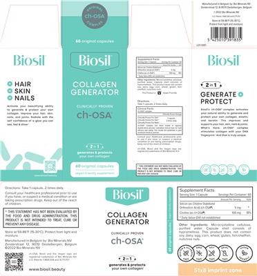 Biosil Collagen Generator source label used in the packaging illustration