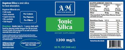 AM Angstrom Minerals Ionic Silica source label used in the packaging illustration