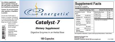 Energetix Catalyst-7 source label used in the packaging illustration